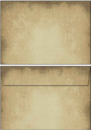 Briefumschläge altes Papier 20 Stück Kuverts DIN C6 ohne Fenster 6601-C6