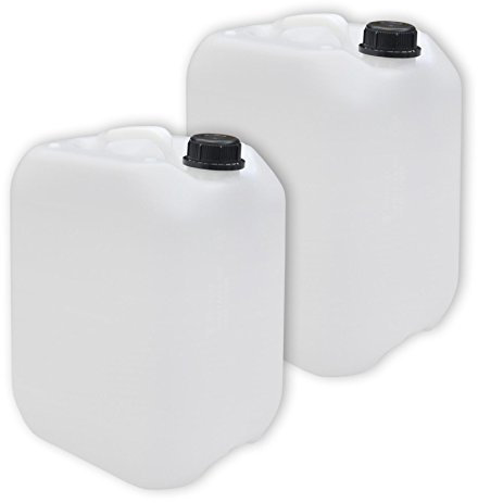 2 x 10 l Bidon vide neuf avec fermeture de sécurité alimentaire, –