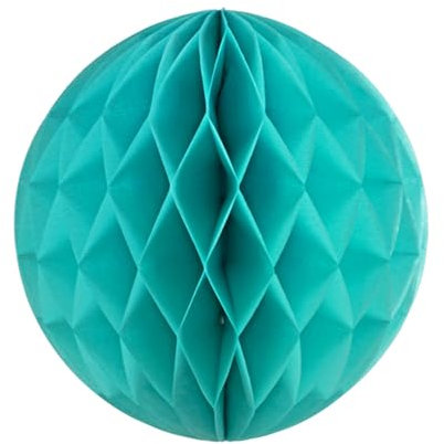 1 Wabenball 20cm ( türkis 340 ) // Wabenkugel Honeycomb Hänge Deko Ballon Laternen Aufhänger Waben Bälle Papier Pompons Dekoration Geburtstag Party Hochzeit