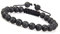 GD GOOD.designs Herren Armband aus echten Lavasteinen (Shamballa) Perlenarmband geflochten mit Lavastein Lavaperle Lavaperlenarmband schwarzesarmband schwarzerschmuck black