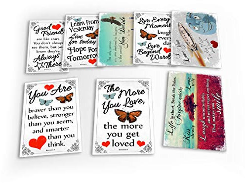 Inspirational Quotes 8 X Plastic Poster Fridge Magnets