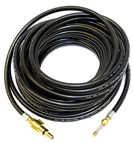 Equip2clean Flexible Drain Unblocker Hose for Pressure Washers | 7 Metres | Compatible Fit for Qualcast Jet Washer | Jetting Hose with Wiggly Nozzle | Forward & Rear Jets for Drain Clearing