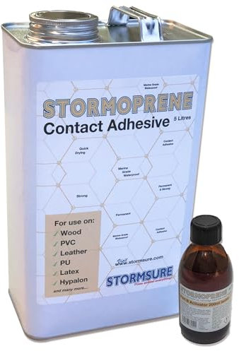 Stormoprene 2-Part 5L Contact Adhesive for Marine Use - Premium Bonding for Boat Building and Repair
