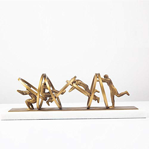 ZTIANEF Gusseisen Skulptur Turner Charakter Dekoration Wohnzimmer Arbeitszimmer Dekoration Handwerk-B_51 * 15 * 17.5CM