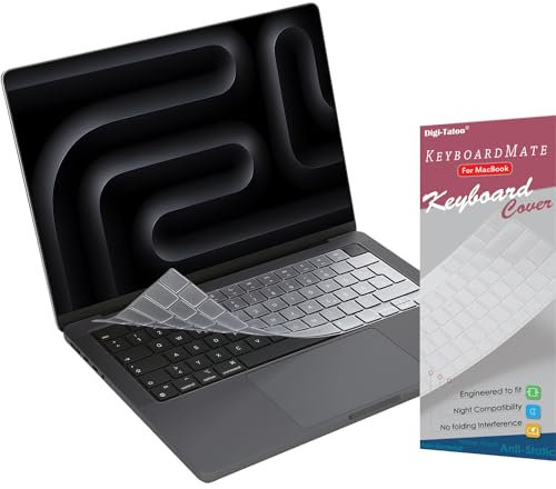 Cubre Teclado Español Compatible con 2025~2021 MacBook Air 13/15 Pro 14/16 (A3240 A3241 A3112 A3401 A3185 A3403 A3186 A3113 A3114 A2992 A2918 A2991 A2780 A2681 A2941) M4 M3 M2 M1 Cubierta de Teclado