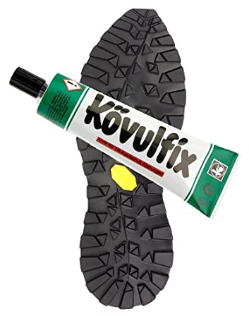 Schuhsohlen Reparatur Set Vibram Sohle Zegama 1474 schwarz -120g Kontaktkleber Kövulfix Schuhkleber - Schuhsohlen zum aufkleben - Bergschuh - Arbeitsschuhe selbst besohlen