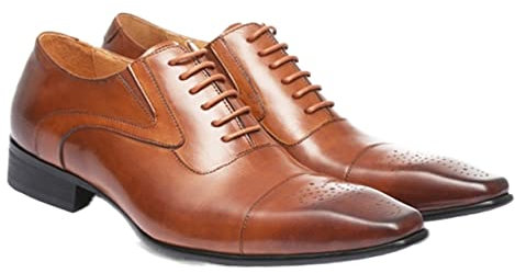 mingyueming Oxford Formale Schuhe for männer schnüren lahmen zehe Kappe Pu. Leder Niedrig Oberteil Arctic Sohle Anti-Rutsch Block Heel rutschfeste Hochzeit for Men (Color : Yellow, Size : 42EU)