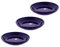 CERAMIQUE RAMBLEGNE | Pot de fleur rouge | Grand pot | Pot en céramique | Pot extérieur | Assiette pour pot de pot Pack x 3 | Bleu cobalt | 30 x 30 x 5 cm