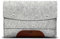 Pack & Smooch Hülle für MacBook Air 15 MacBook Air 15 case Sleeve 100% Wollfilz Und Pflanzlich Gegerbtes Leder Handmade in Germany Grau/Hellbraun