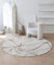 the carpet Mila - moderner Kurzflor Teppich, Wohnzimmer, Schlafzimmer, Eleganter Glanz, Glanzfaser, Hoch-Tief Effekt, Blitz Effekt, Grau, 200 cm Rund