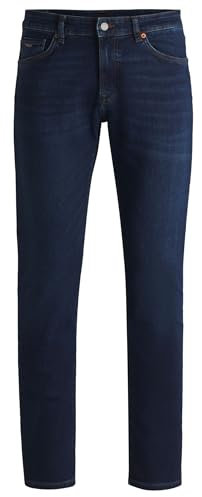 BOSS Herren Maine BC-L-C Blaue Regular-Fit Jeans aus schwerem Denim Dunkelblau 38/34