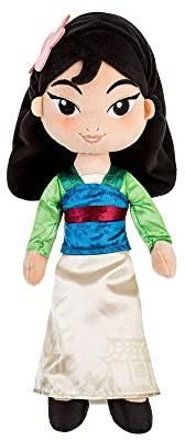Disney Store Mulan Offizielles Kuscheltier, 36 cm, weiche Prinzessin-Puppe mit Stickdetails und klassischem Outfit mit bedrucktem Satin-Rock, geeignet ab 0 Jahren