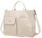 Sac fourre-tout à bandoulière en velours côtelé pour femme, Beige/blanc., Taille unique