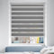 Doppelrollo Klemmfix ohne Bohren/mit Bohren, Duo Rollos für Fenster & Tür Grau 110x130 (BxH) Lichtdurchlässig & Verdunkelnd Klemmrollo Fensterrollo Sonnenschutz Duo Rollo