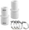 2 conectores de manguera de 32 mm a 38 mm de diámetro, juego con abrazaderas, adaptador de manguera de piscina, boquilla de manguera doble