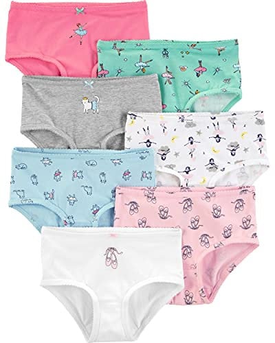 Carter's 7er-Pack Unterwäsche für Mädchen, Ballerina, 4-5