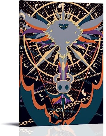 UMCHU Hollow Knight Cartoon Poster Dekorative Malerei Leinwand Wandkunst Wohnzimmer Poster Schlafzimmer Malerei,Wandkunst Bilddruck Moderne Familienzimmer Dekor 24x36inch(60x90cm)