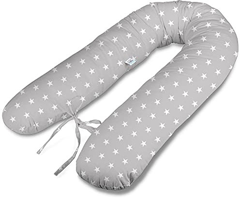 ekm trade Typ V 180cm XL Stillkissen Schwangerschaftskissen Lagerungskissen Seitenschläferkissen Handmade 100% Zertifizierte Baumwolle Geräuschlos (1)