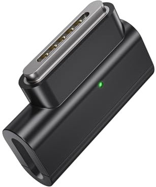 Lanhiem 140W PD Schnellladung USB C auf Magnetisch 3 Adapter, Typ-C zu Mags 3 Konverter mit LED-Anzeigeleuchte für MacBook Pro 2023 (M2, 14/16), MacBook Air 2022(M2) MacBook Pro 2021(M1.14/16”)