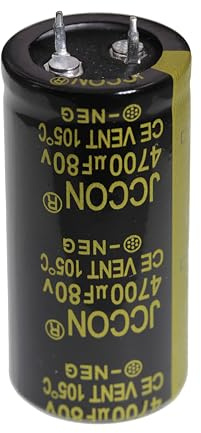 3 Stück 80V 4700UF 25x50mm 2-poliger Elektrolytkondensator | Lötbarer Einrast-Anschluss-Elektrolytkondensator