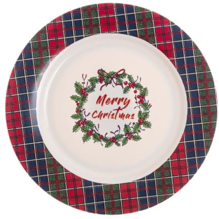 Blanc Mariclò Set di 6 Piatti Frutta/Dolce Natalizi Collezione Oh Holy Nighit