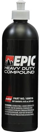 Malco Epic Heavy-Duty Car Polishing Compound – Best Deep Scratch Remover | All-in-One Compound for Polishing Car Paint | Dust-Free, Swirl-Free Finish | Removes P1500 Sand Scratches | 16 Oz. (109016)