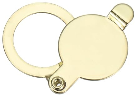 PATIKIL Türspion Abdeckung Guckloch 16mm Innendurchmesser Türlochabdeckung Ohne Aufkleber Gucklochabdeckung Sichtschutzblech für Türspion, Goldimitat