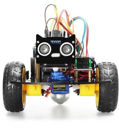 OLDDO Kit de Robot Intelligent for l'électronique de Programmation Arduino ESP8266 D1, Kits robotisés d'automatisation WiFi, Kit de démarrage de Codage à Monter soi-même