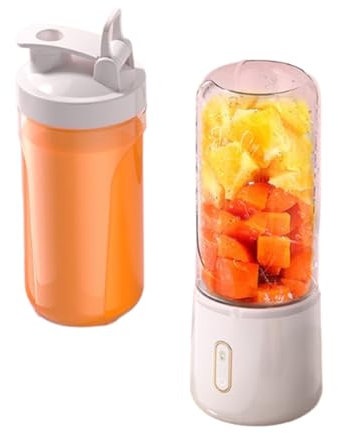 SANON Licuadora portátil de 500 ml, mini batidora para batidos y batidos, exprimidor de frutas y verduras, licuadora personal para viajes al aire libre, deportes