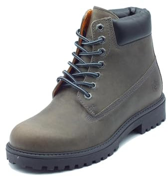 Lumberjack River2 SMH6901 Anthracite Scarponcini per Uomo in Nabuk ingrassato con Fondo Roccia (Taglia 41)
