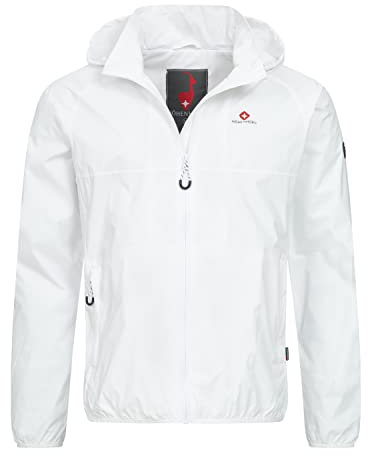 Höhenhorn Rigi Veste de pluie à capuche pour homme, Blanc., 5XL