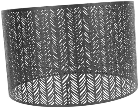 jojofuny Eisenkunst Lampenschirm Eleganter Lampenschirm Im Hohl Design Idealer Leuchtenschirm Für Tischleuchten Mit Tannennadel Muster Separat Verpackt