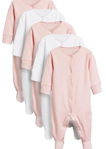 NEXT Baby Mädchen Basics-Schlafanzüge im 5er-Pack