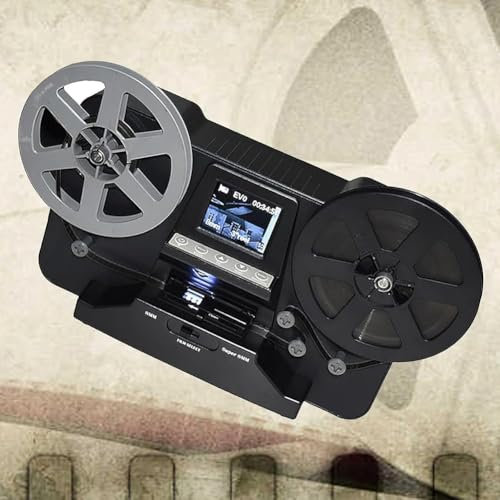 MegLob Scanner De Films Et Diapositives Numériques, Convertisseur De Numériseur De Film 8 Mm Et Super 8, Scanner Convertit Le Film par Image en Fichiers MP4 Numériques pour La Visualisation