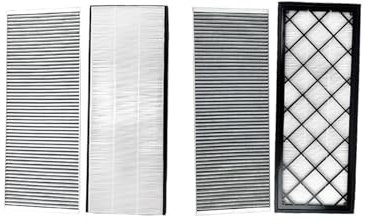 DYQCD Set di 2 Filtro dell'Aria per Tesla Model 3Performance Y Carbone Attivo Carta Filtrante ad Alta Densità qualità dell'Aria Migliorata Cabine,Model YPassenger Inside And Outside 4-Piece Set