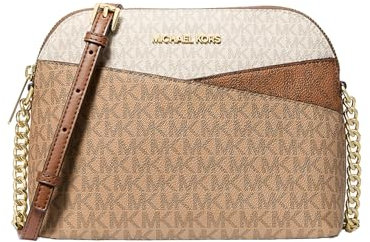 Michael Kors Jet Set Travel Umhängetasche, mittelgroß, Farbblock, Kuppel, charakteristisches Logo, Camel, Camel Multi, Medium