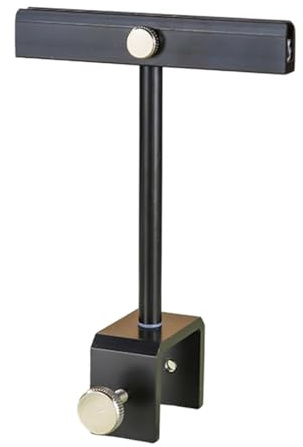 Oshhni Sign Holder Clamp, Price Holder Made of Aluminum Alloy, Adjustable for Clothes Rails and Pipes, Black