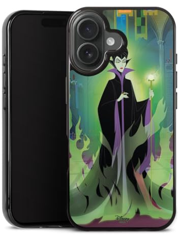 Silikon Hülle kompatibel mit Apple iPhone 17 Case schwarz Handyhülle Maleficent Dornröschen Disney