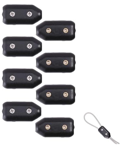 4 Stück Seilklemmen 10mm aus Kunststoff, Wiederverwendbare Seilverbinder für 7–8 mm Nylonseile, Geeignet für Haustier Nylonseil Klemmen und Vielseitige Anwendungen für 3/8 Zoll Seilklemmen (7-8mm)