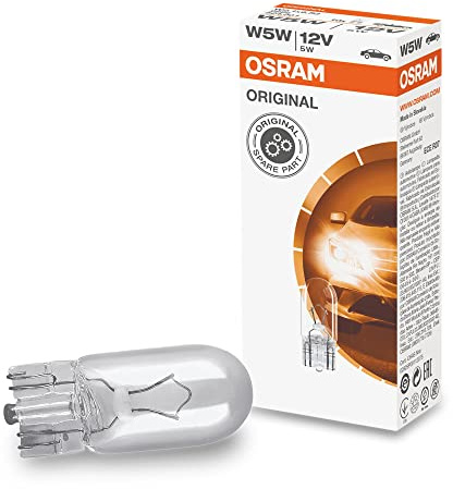 Osram 2825 ORIGINAL Glühlampe W5W, 12V, 1 Lampe, other | Leistung 5 W, Instrumentenbeleuchtung und Schalter, SEG-Nr. 8328258 kompatibel mit Yamaha Aerox 50 ab Bj. 1999
