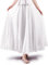 OCHENTA Women's Bohemian Style Elastic Waist Band Cotton Long Maxi Skirt White 85cm