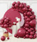 AULE Luftballon Girlande Weinrote Dunkelrot: 100 Stück Burgunder Matte Ballons Girlande Set Bordeaux Ballongirlande Latex Luftballons für Geburtstag Party Hochzeit Valentinstag Graduation Deko