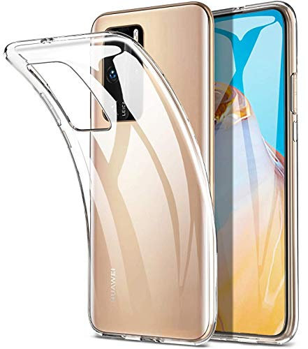 Verco Handyhülle für Huawei P40 Pro Case, Handy Cover für P40 Pro Hülle Transparent Dünn Klar Silikon, durchsichtig