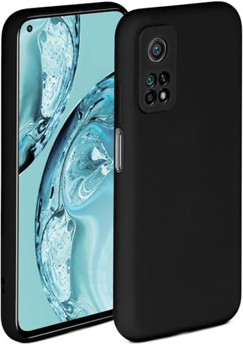 ONEFLOW Soft Case für Xiaomi Mi 10T / Mi 10T Pro Hülle aus Silikon mit Kameraschutz, Silikonhülle mit erhöhtem Schutz fürs Display, Backcover Schutzhülle, weiche Handyhülle, Schwarz