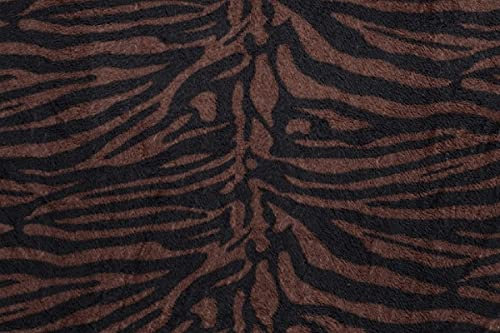 Tessuto in pile di lusso a doppio lato, color corallo – marrone zebra, 1 m, 150 x 100 cm
