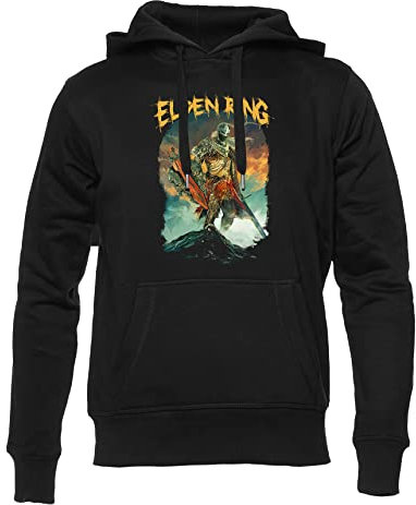 Elden Ring The Tarnished Unisex Unisex Hoodie Herren Damen Schwarz Lange Ärmel Kapuzenpulli Men's Women's Black
