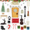 ACTOYS Wichtel Zubehör, 25 Pcs Weihnachten Wichteltür Komplettset, Wichteltür Zubehör Weihnachtswichtel Set, Weihnachtsbaum, Teppich, Stiefel, Besen, Miniatur Feentür Weihnachten Wichtelhaus