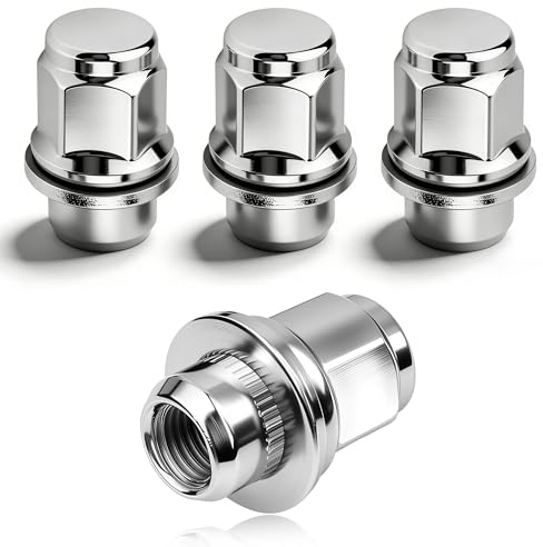 4PCS M12x1.5 Lug Nuts Set,Chrome-Plated Steel Wheel Locks Lug Nuts with Washer Replaces OEM#90084-94001,Lug Nut Lock Set Compatible with Toyota Camry Prius Lexus ES250 Scion (4PCS)