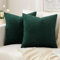 Slozzi 2er Set Samt Kissenbezüge Haushalt Dekokissen Dekorative Kissenhülle Weich Sofakissen für Sofa Schlafzimmer Wohnzimmer 40x40 cm Dunkelgrün