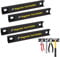 4 Pack 8 Inch Magnetic Tool Holder Strip with Rubber Protection, Heavy Duty Tool Magnet Bar Wall Mount Spanner Rack Organizer, Screwdrivers Tool Storage Magnetic Organiser Strip for Garage Workshop